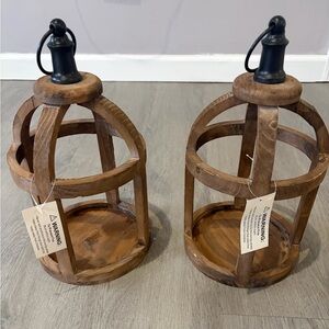 Rustic Wooden Lantern Set (Lights not included)